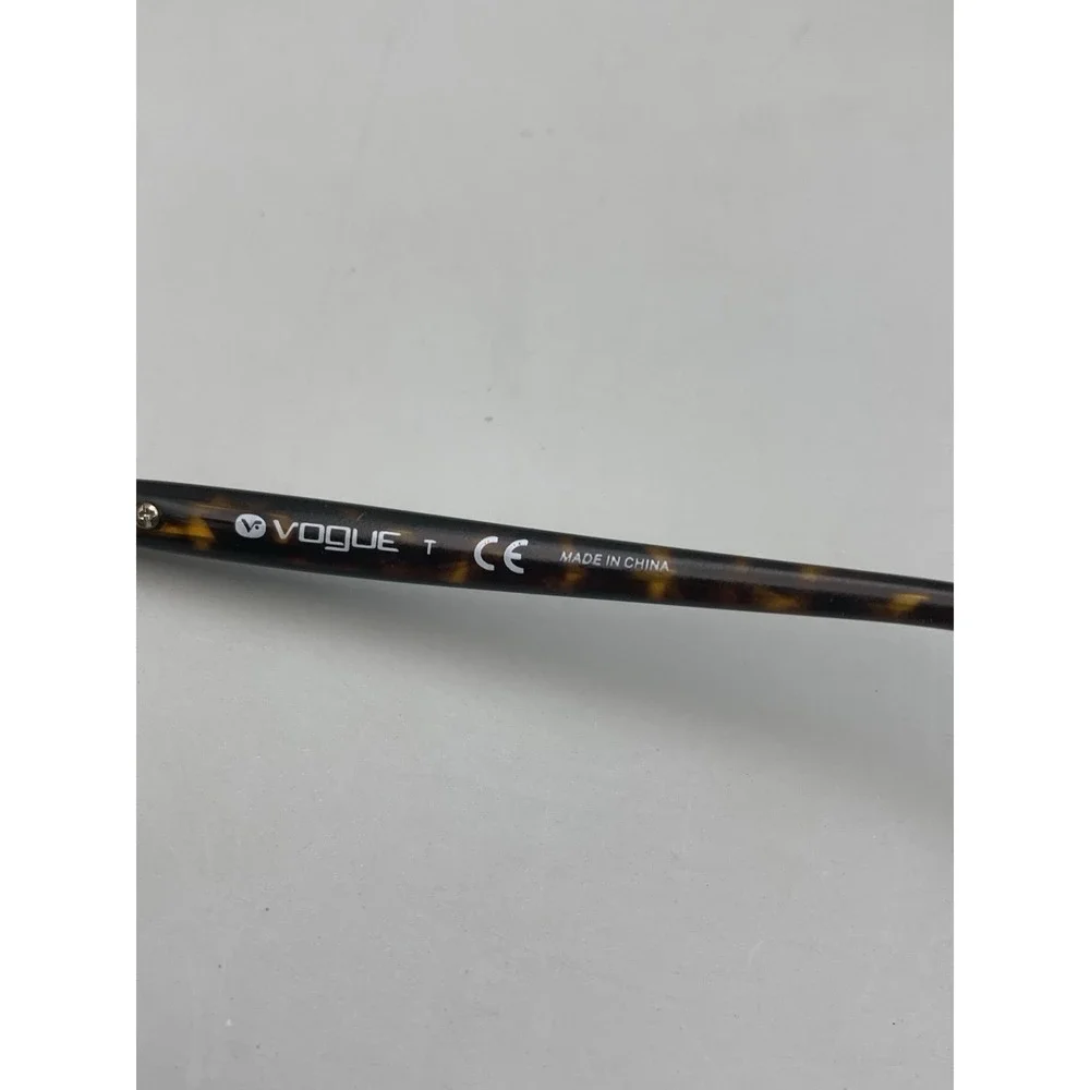 Vogue Eyeglasses VO3970-B 53-17-135 Brown Crystal Accent Rectangle Frame
